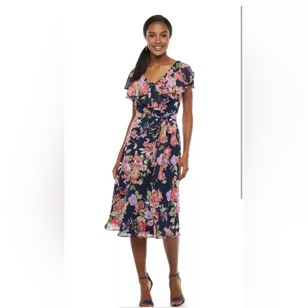 Elle Floral Midi Dress - NWT
